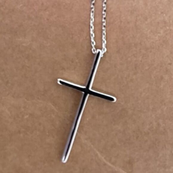 Sterling Silver Cross Necklace - Picture 10 of 14